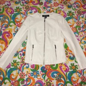 Kenneth Cole White Leather Jacket